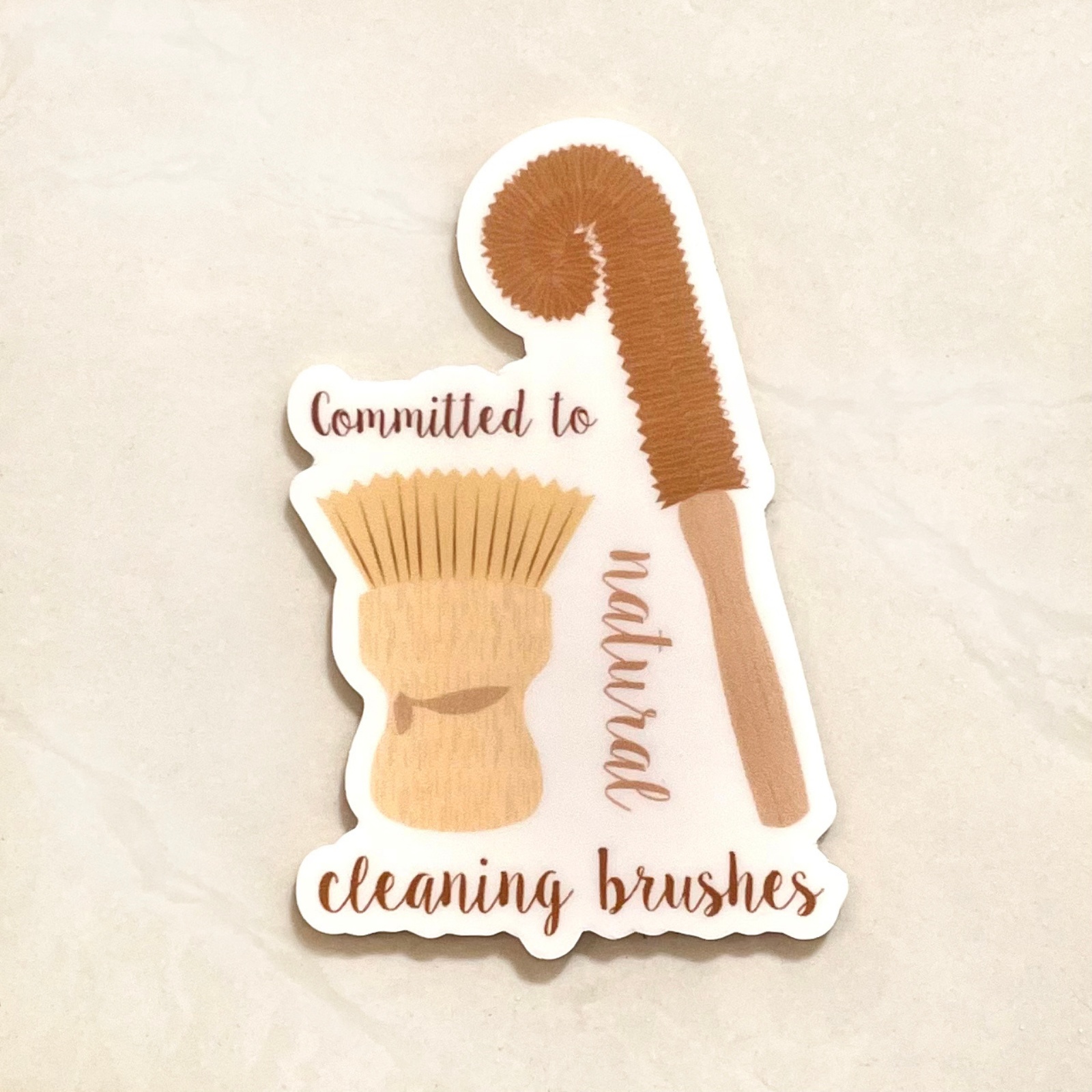 Eco_Beige_"Committed_To_Natural_Cleaning_Brushes"_Sticker_Featured_Image