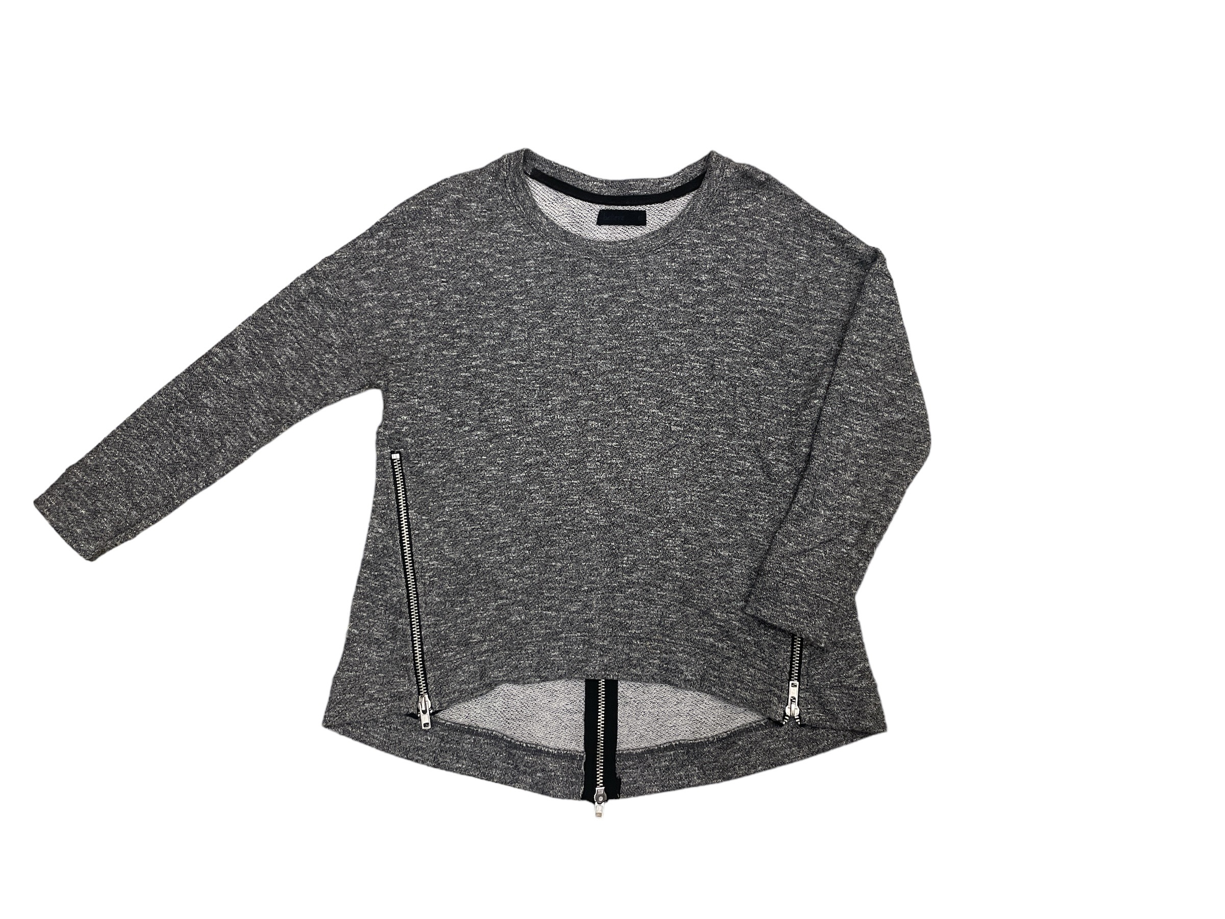 Believe_Grey_Sweater_with_sides_and_back_zipper_Front_2