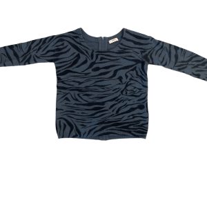 Bash_Grey_and_Blue_Zebra_Prints_Sweater_Front_1