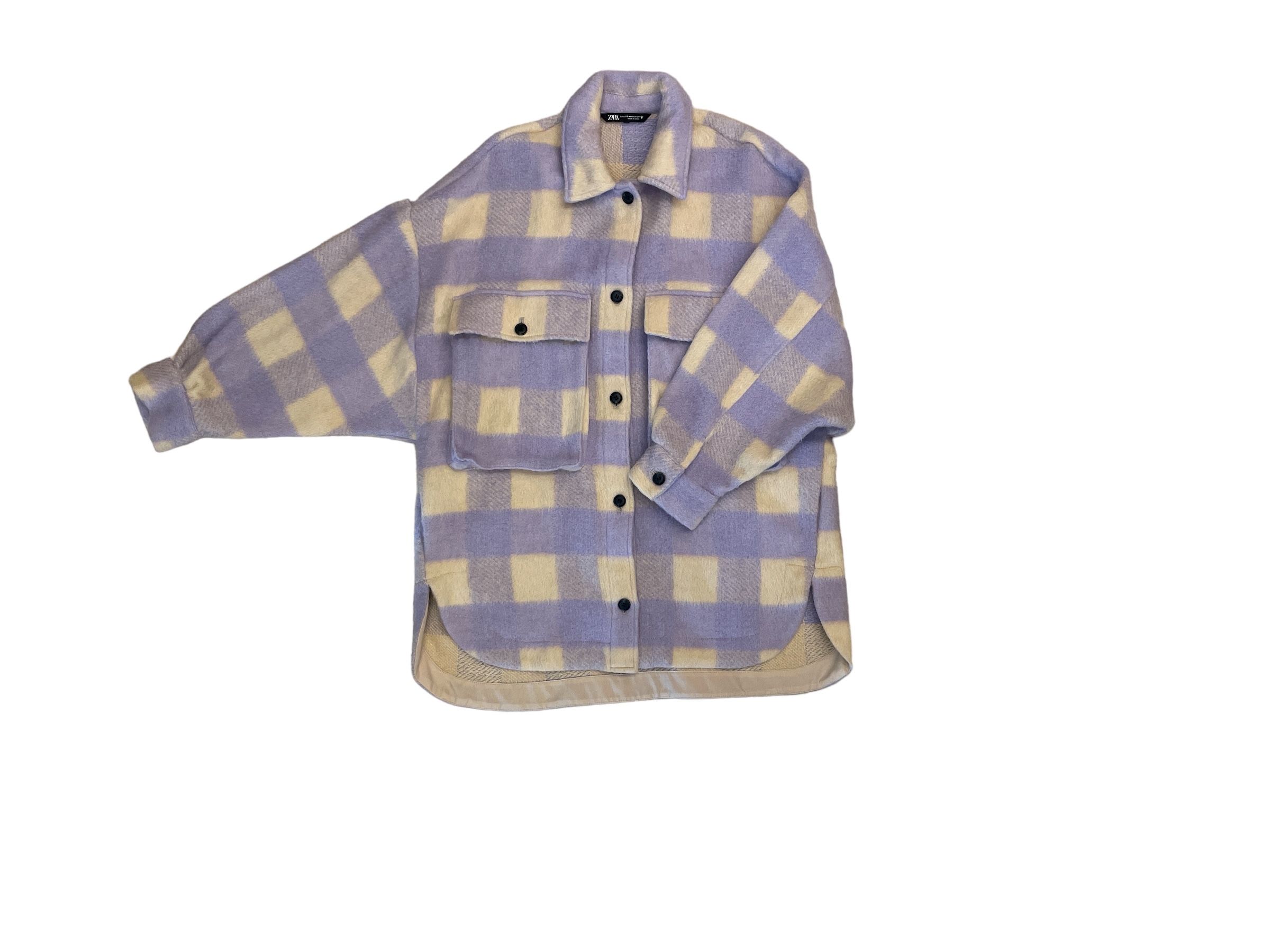 Zara_Checked_Shirt_Jacket_Beige_Lilac_Front_2