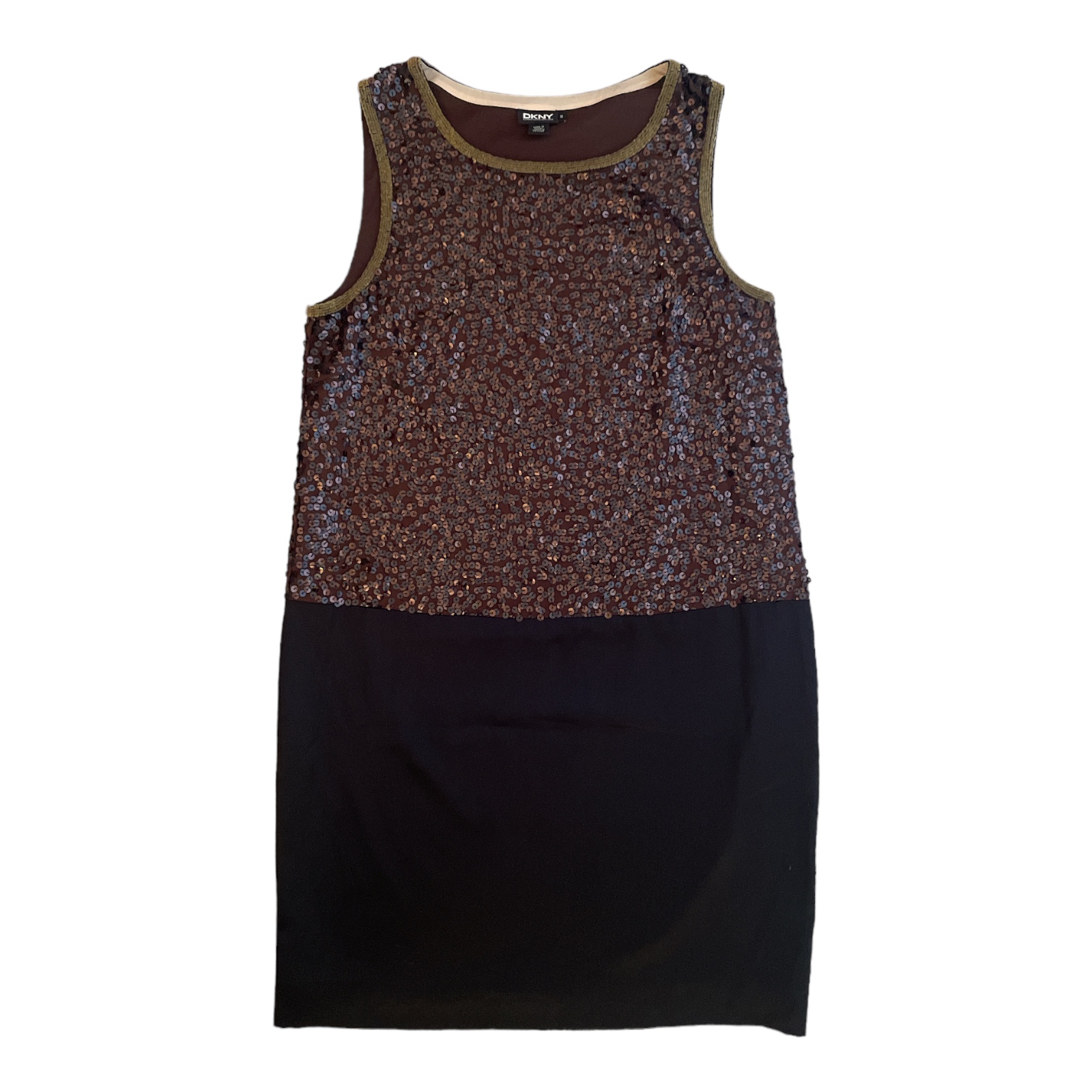 DKNY_Black_And_Brown_Sequin_Dress-Front