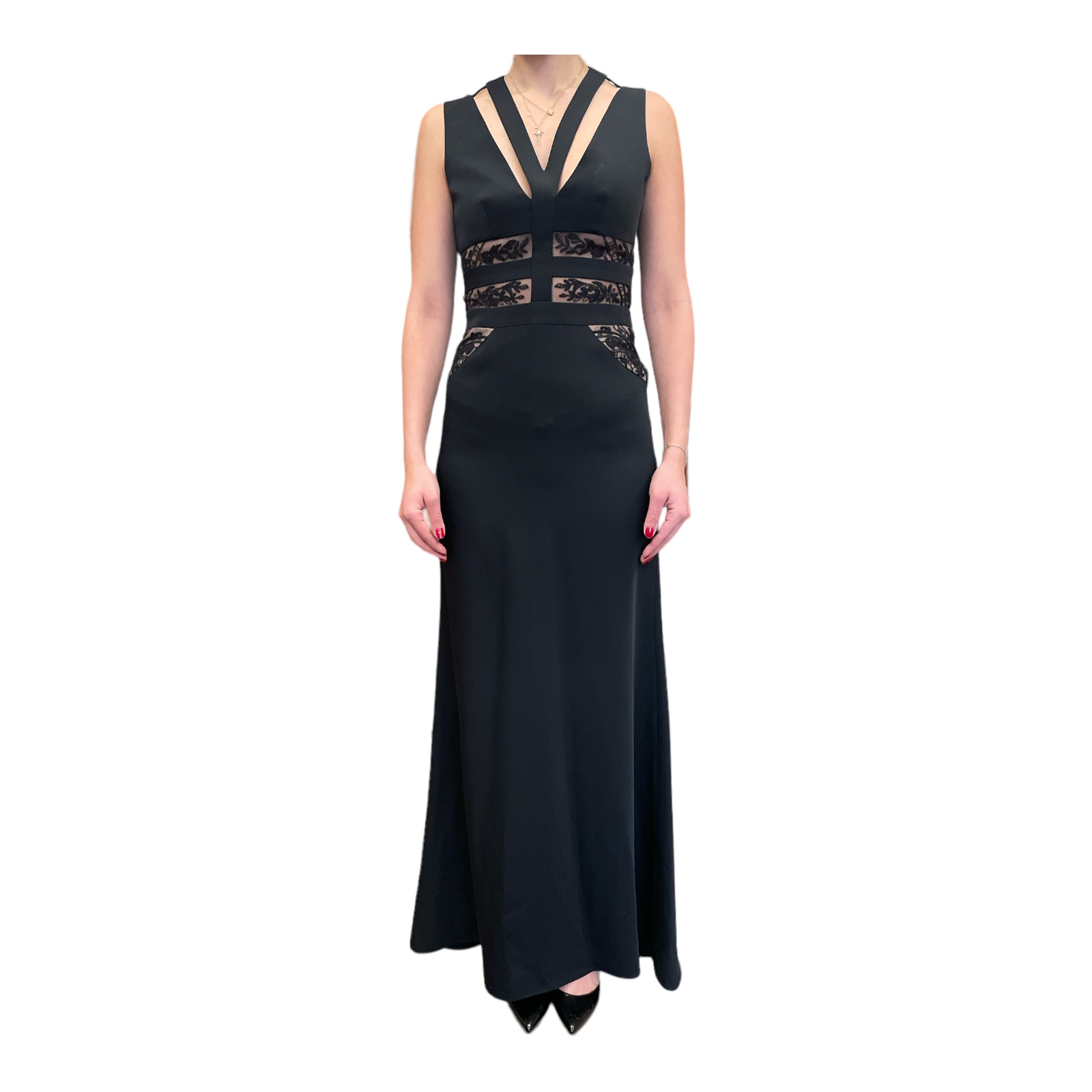 BCBG_MaxAzria_Black_Evening_Long_Gown_Front
